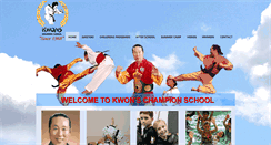 Desktop Screenshot of kwonschampionschool.com