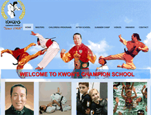 Tablet Screenshot of kwonschampionschool.com